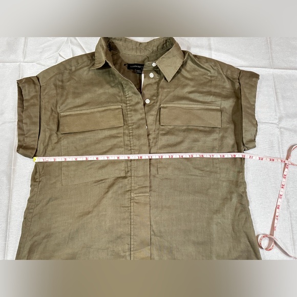 Banana Republic Olive Green Shirt Dress - Picture 10 of 12